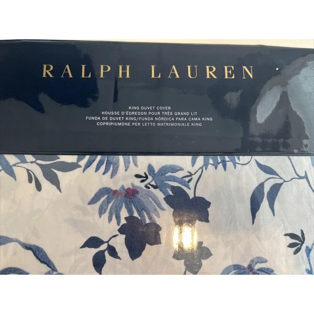 Ralph Lauren Home King Adelaide Floral Sateen Duvet Cover Retail $430